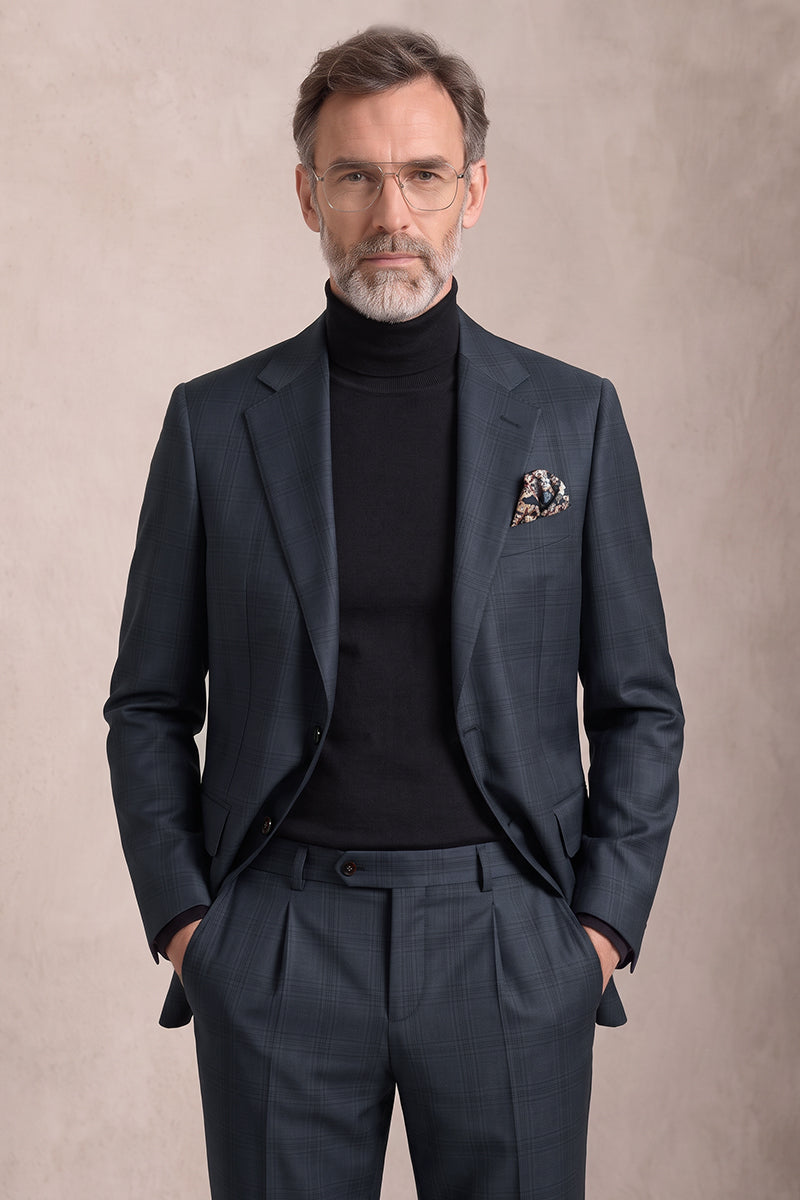 Blue 100% Merino Wool Blazers