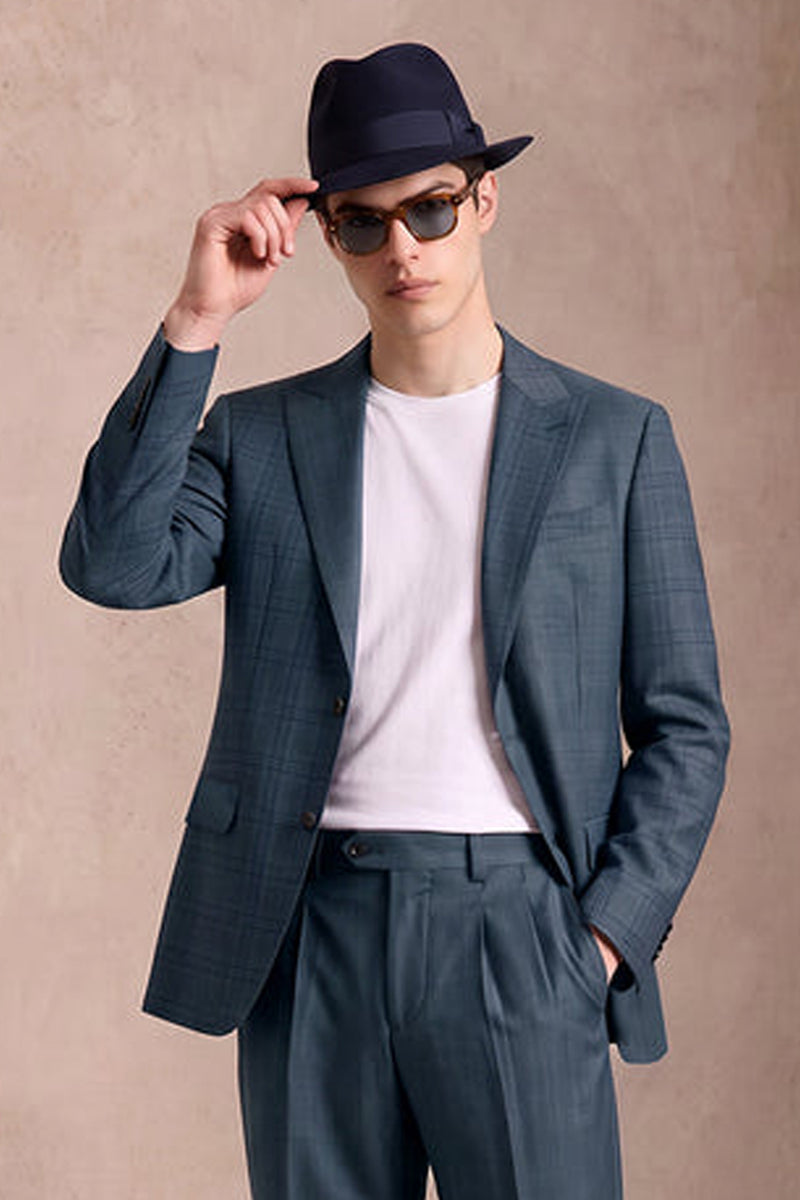 Navy Blue 50% Merino Wool Blazers