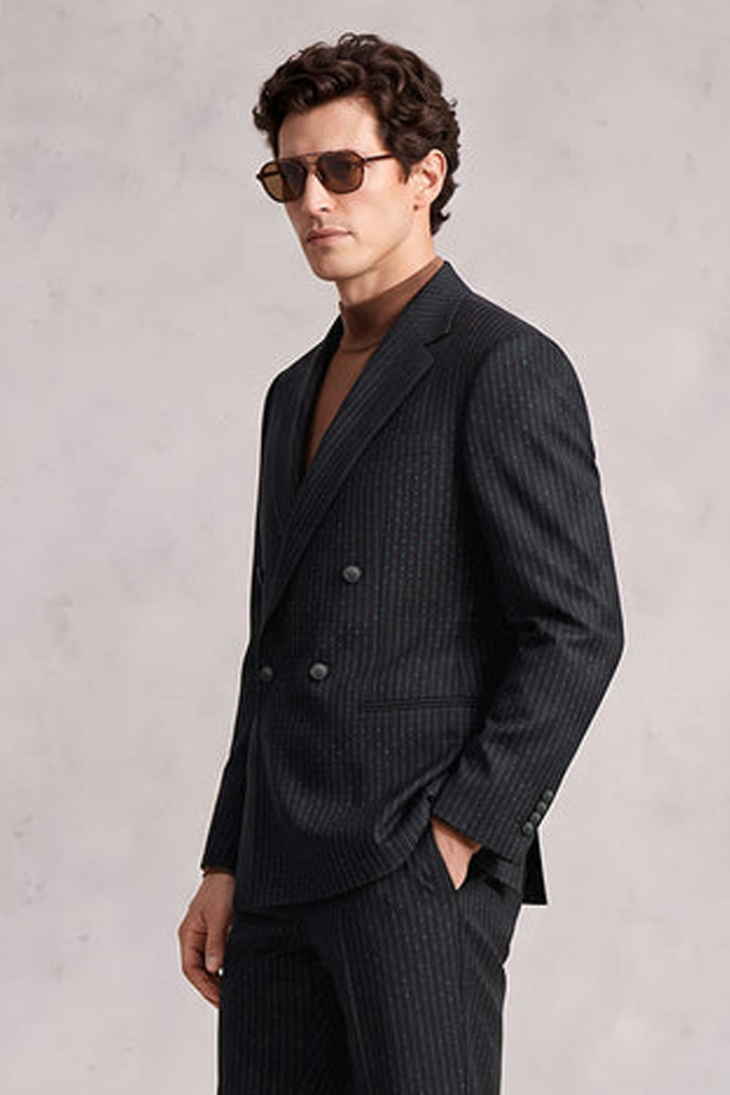 Black 50% Merino Wool Blazers