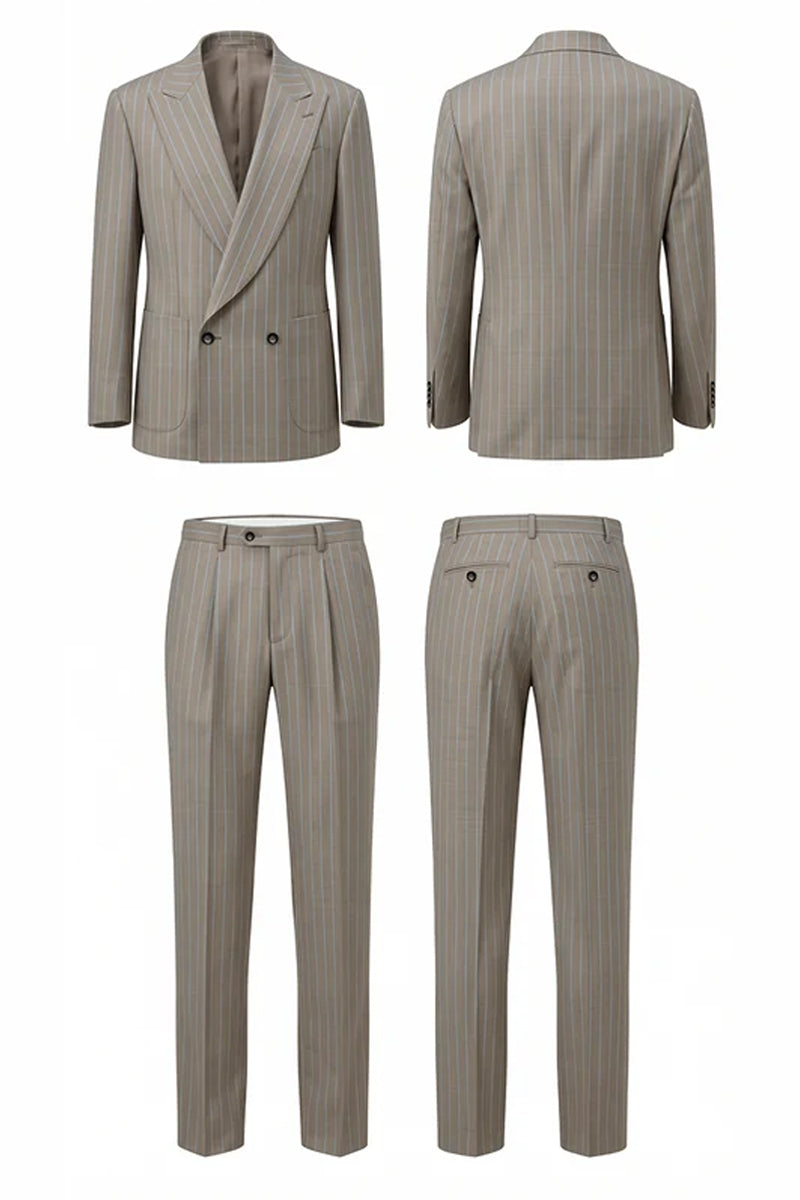 Khaki 50% Merino Wool Suits