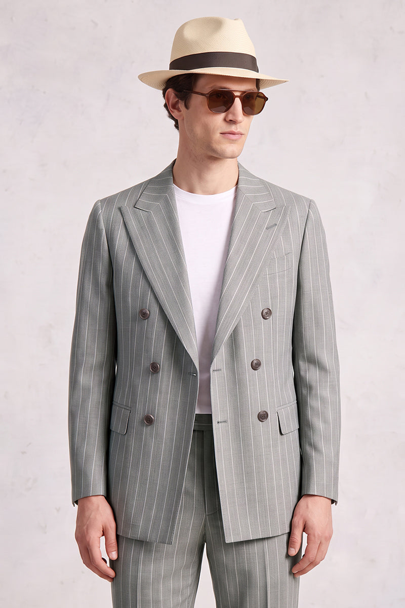 Gray 50% Merino Wool Blazers