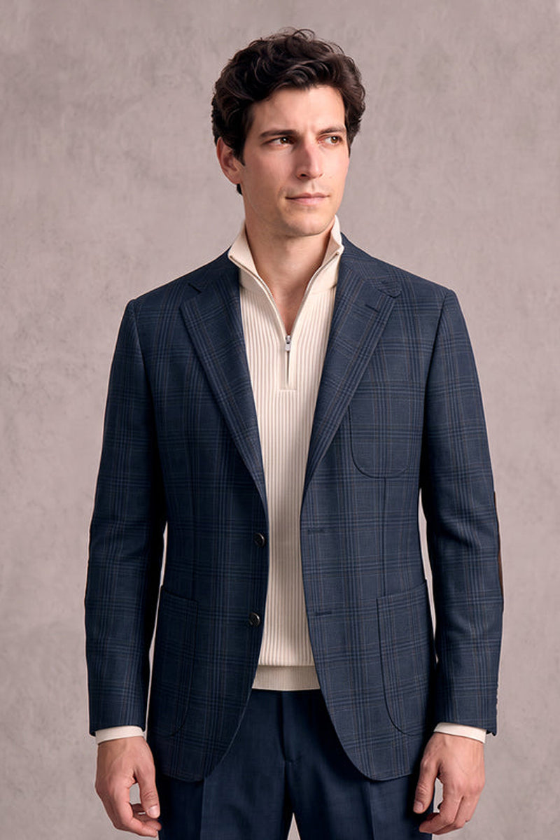 Navy Blue 50% Merino Woo Blazers