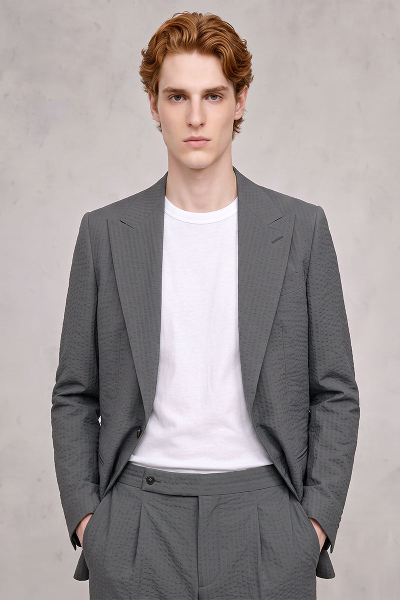 Gray 50% Merino Wool Blazers