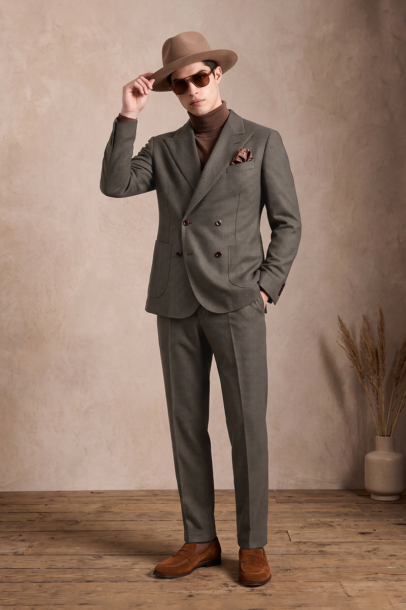 Brown 100% Merino Wool Suits