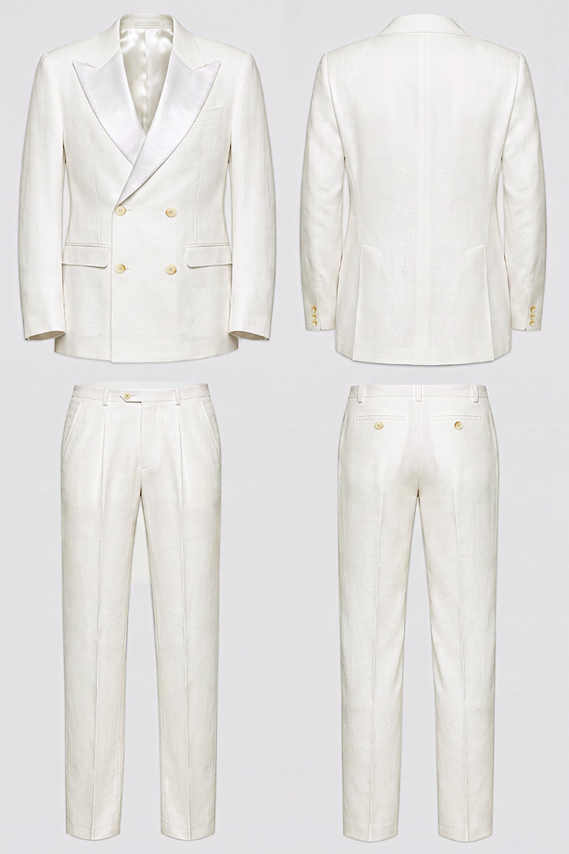White 50% Merino Wool Suit