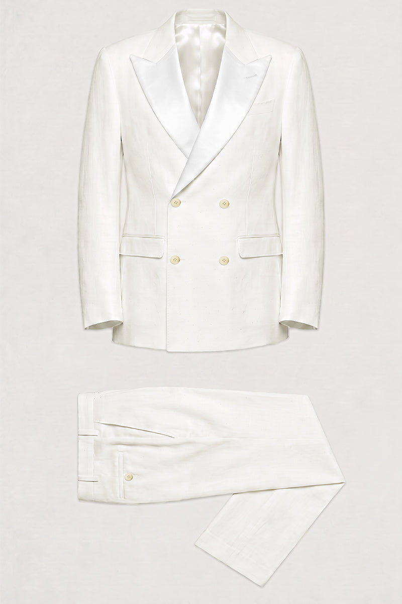 White 50% Merino Wool Suit