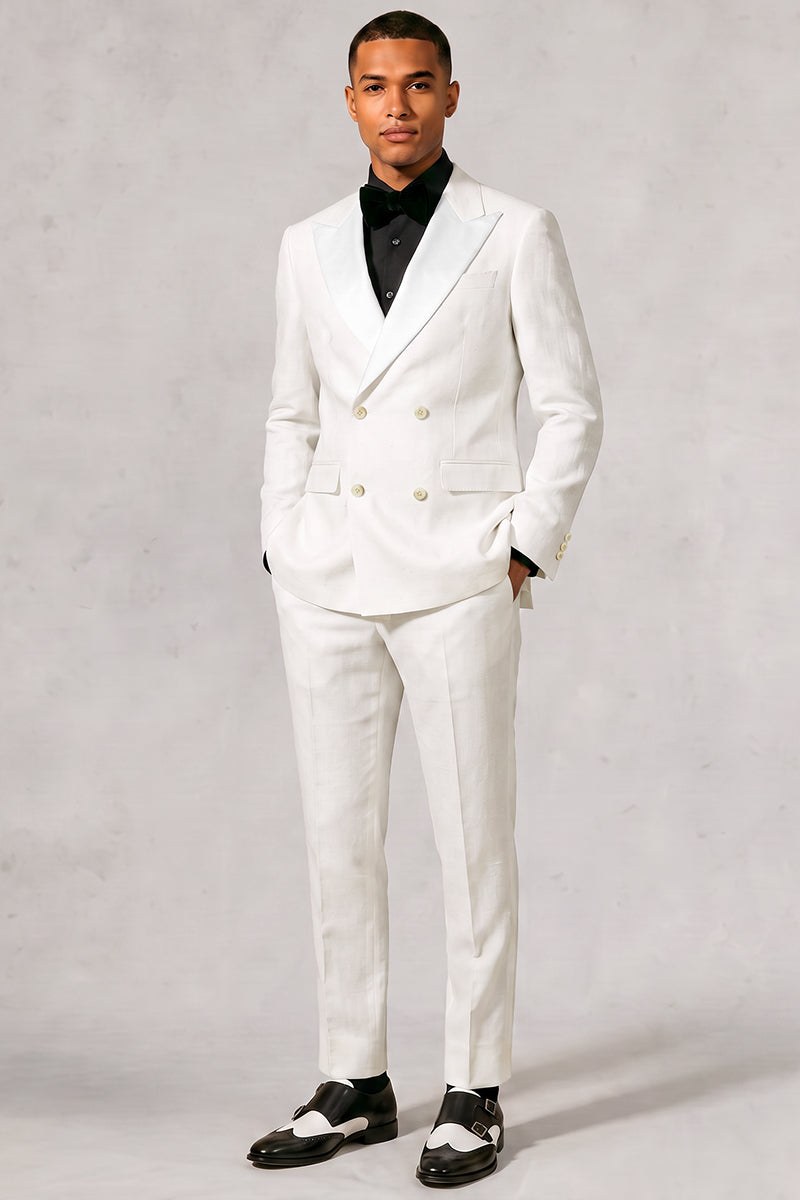 White 50% Merino Wool Suit