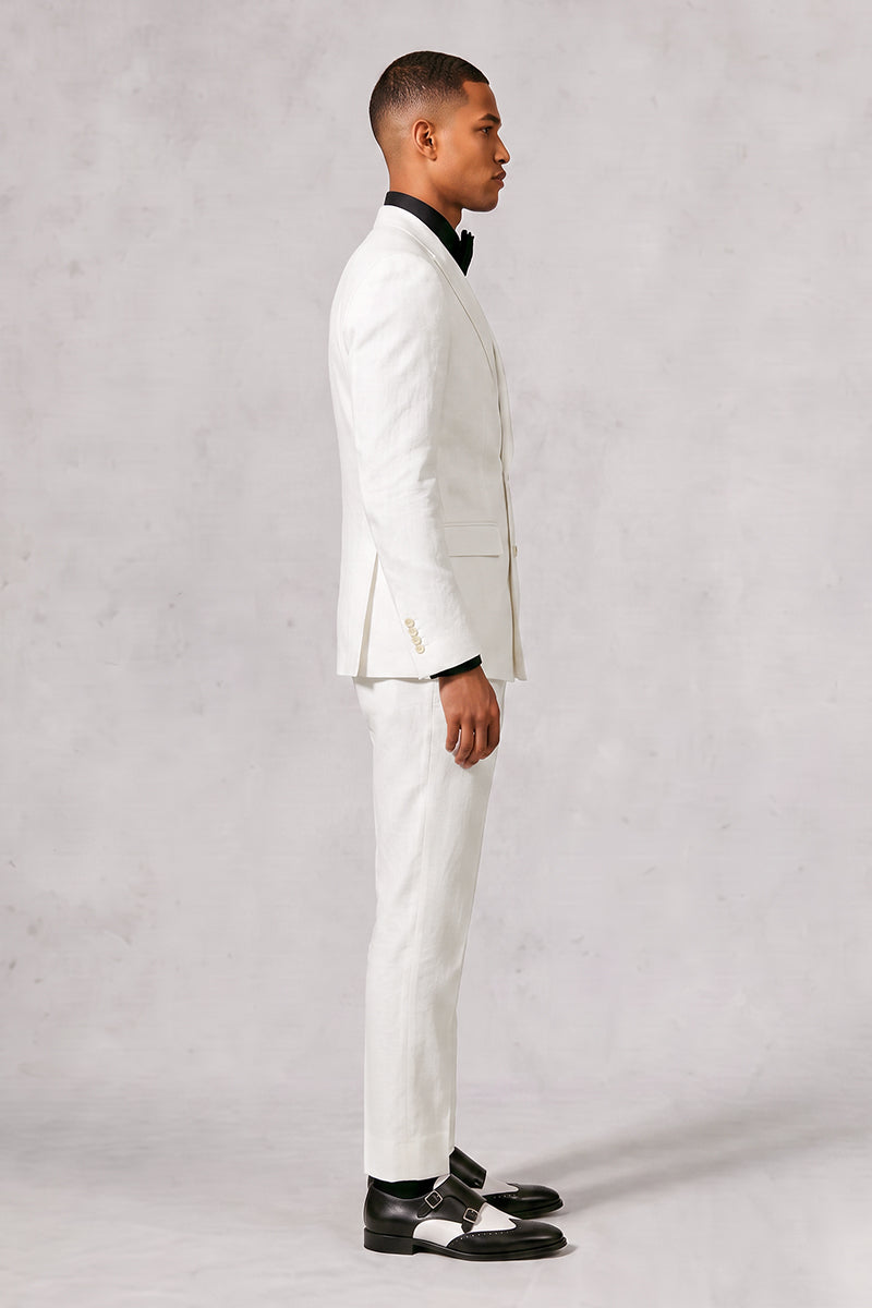 White 50% Merino Wool Suit