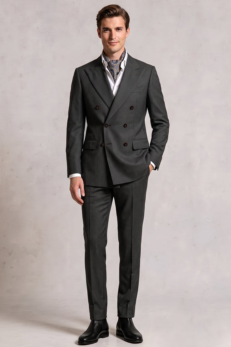 Black 100% Merino Wool Suit