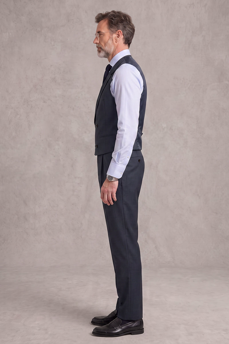 Blue 50% Merino Wool Suit