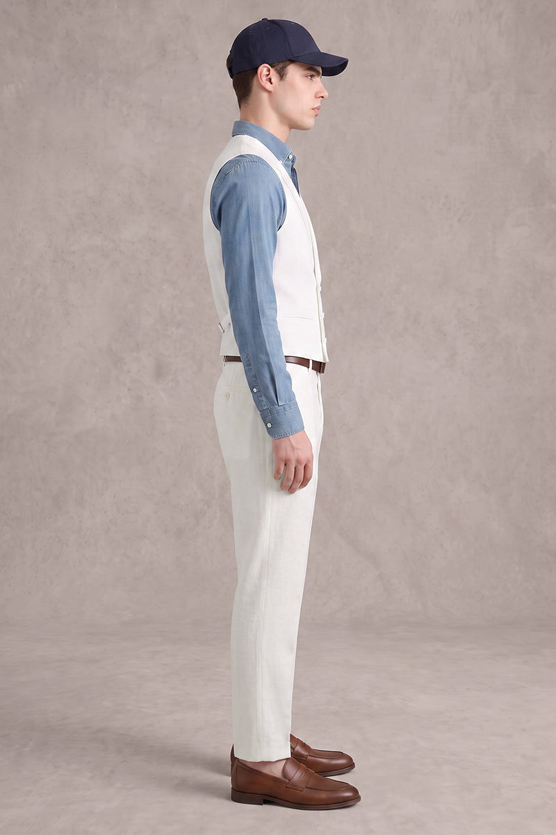 White 50% Merino Wool Suit