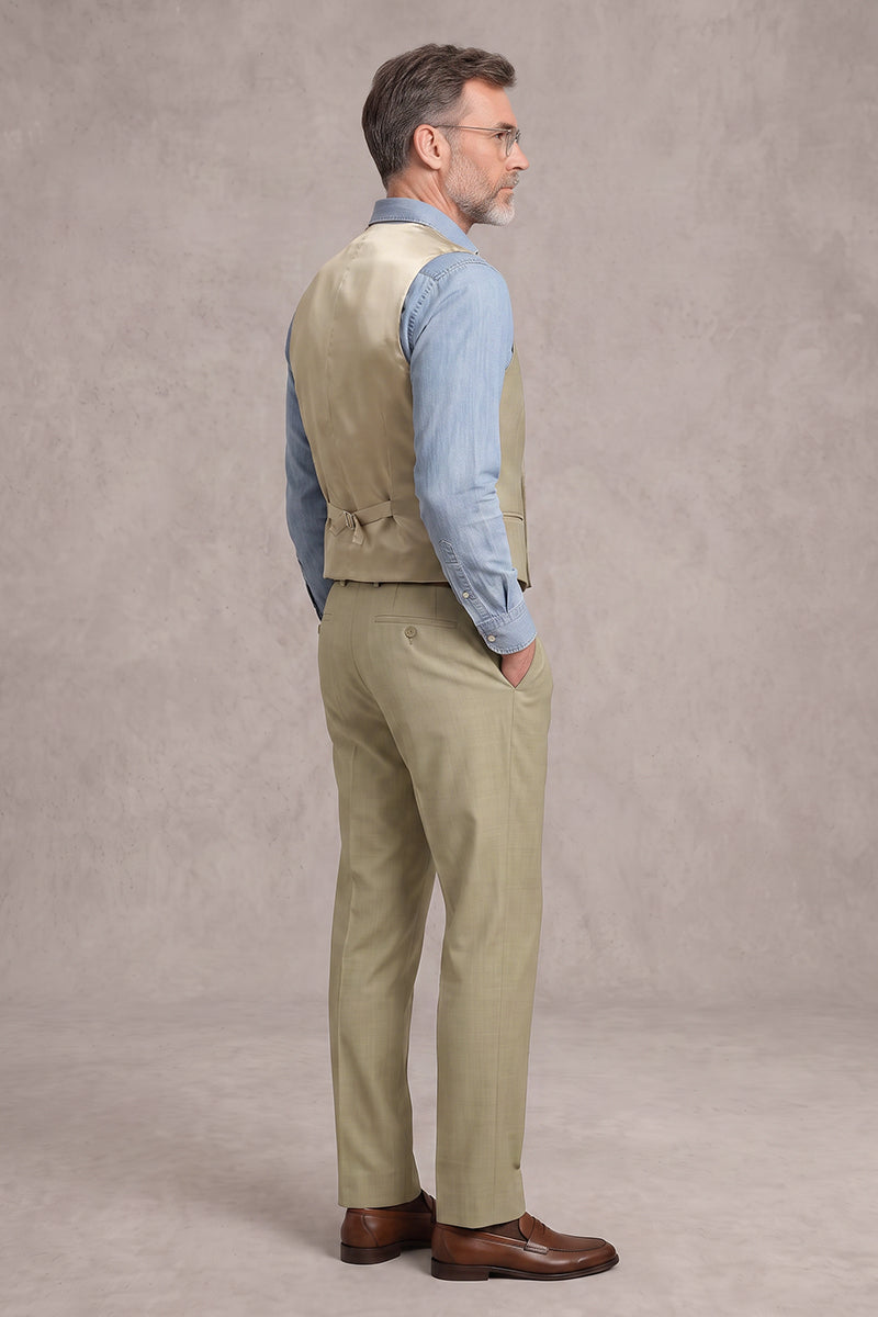 Khaki 50% Merino Wool Suit