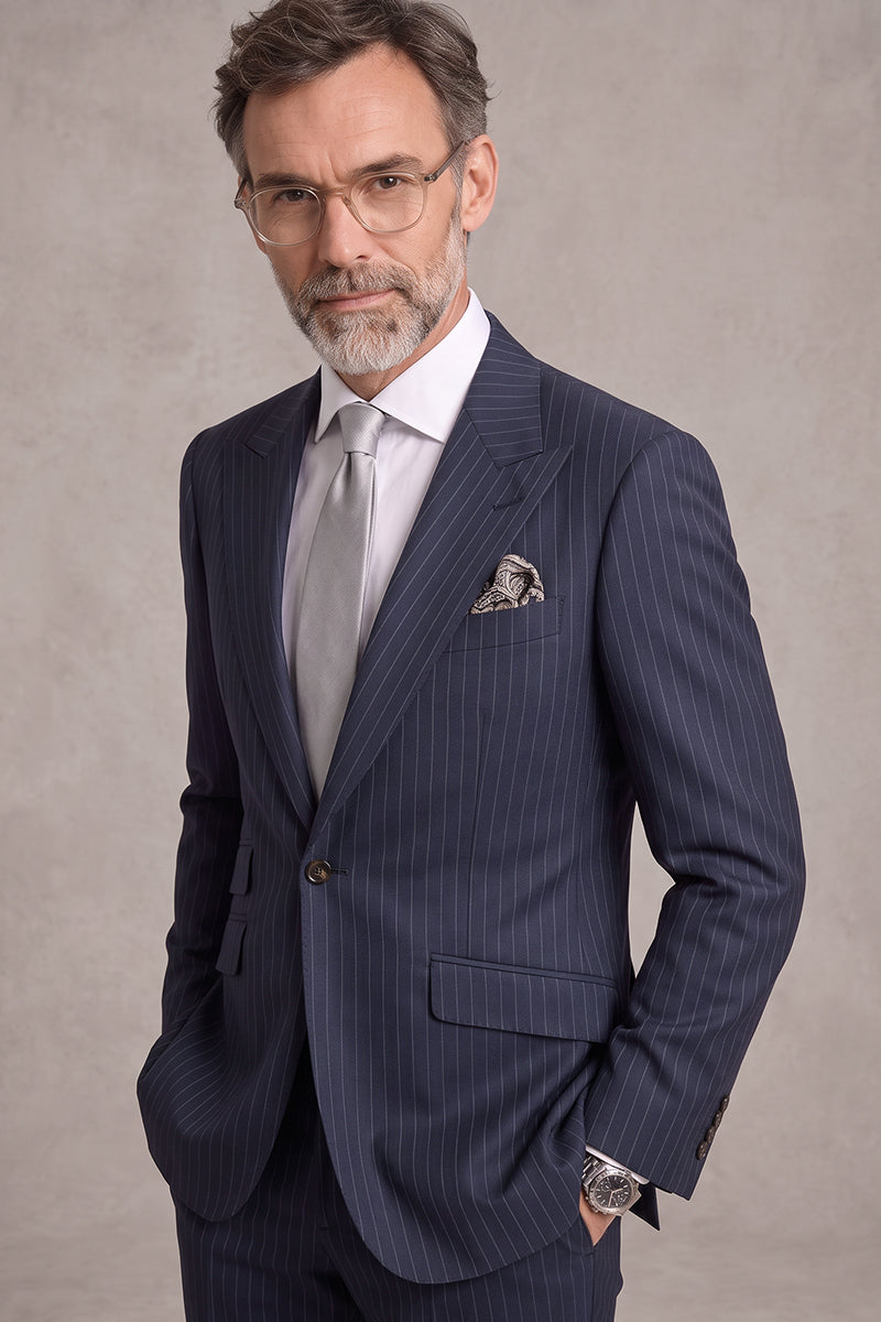 Blue Merino Wool Suit