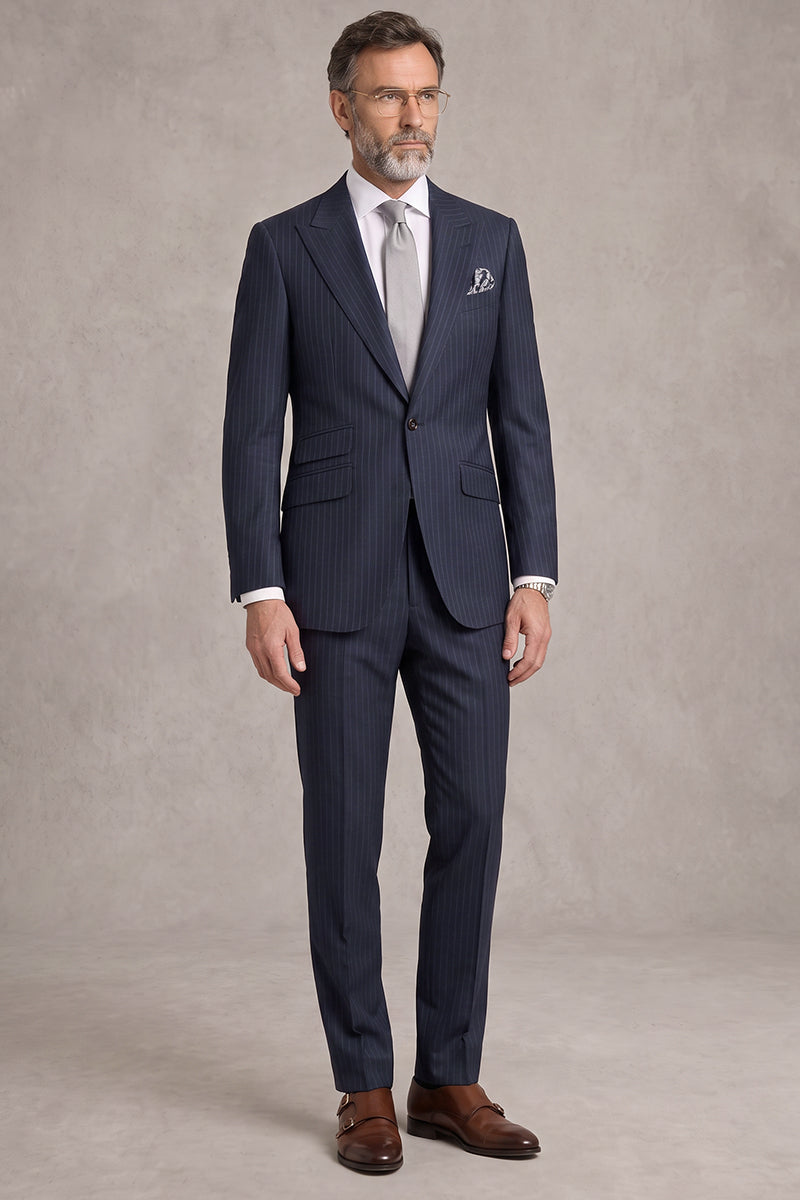 Blue Merino Wool Suit
