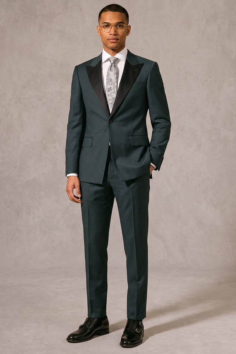 Green 50% Merino Wool Suit