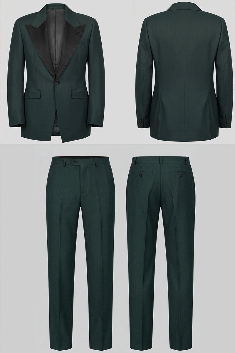 Green 50% Merino Wool Suit