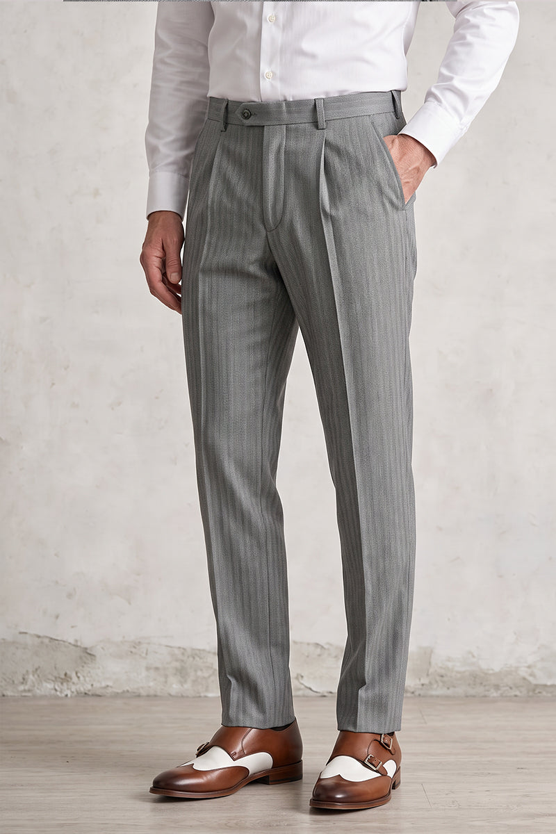 Graue feine australische Schurwollhose
