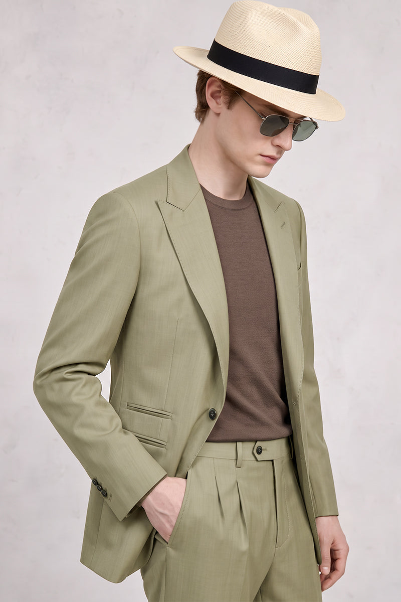 Green Fine Australia Wool Suit