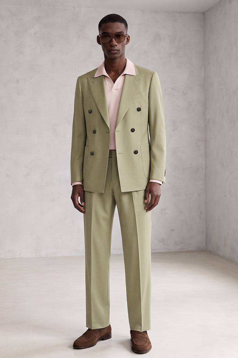 Green Fine Australia Wool Suit