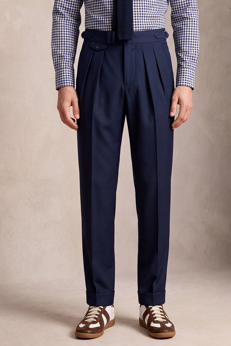 Blaue Merinowollhose