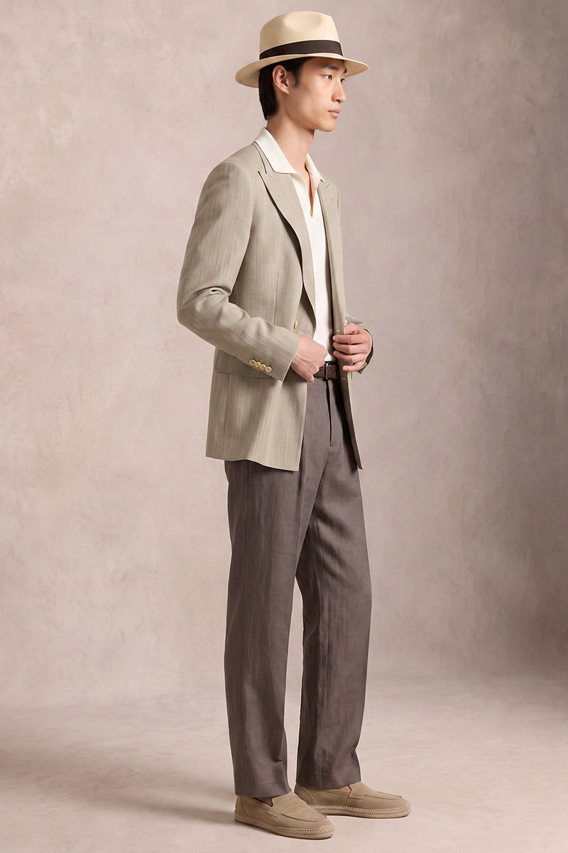 Khaki 50% Tencel Wool Suit