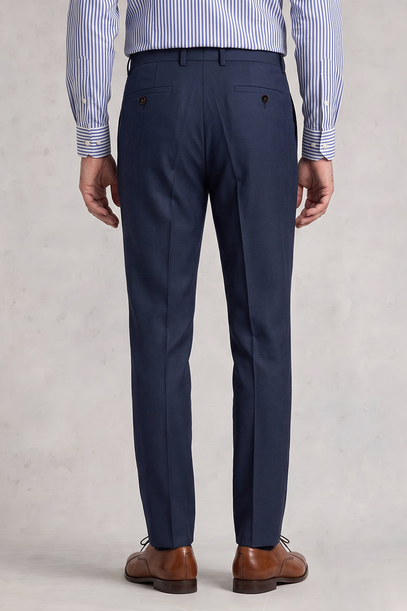 Pantalones de traje de lana merina azules