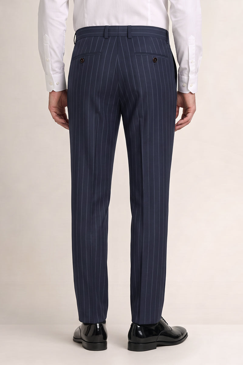 Blaue Merinowollhose zum Anzug