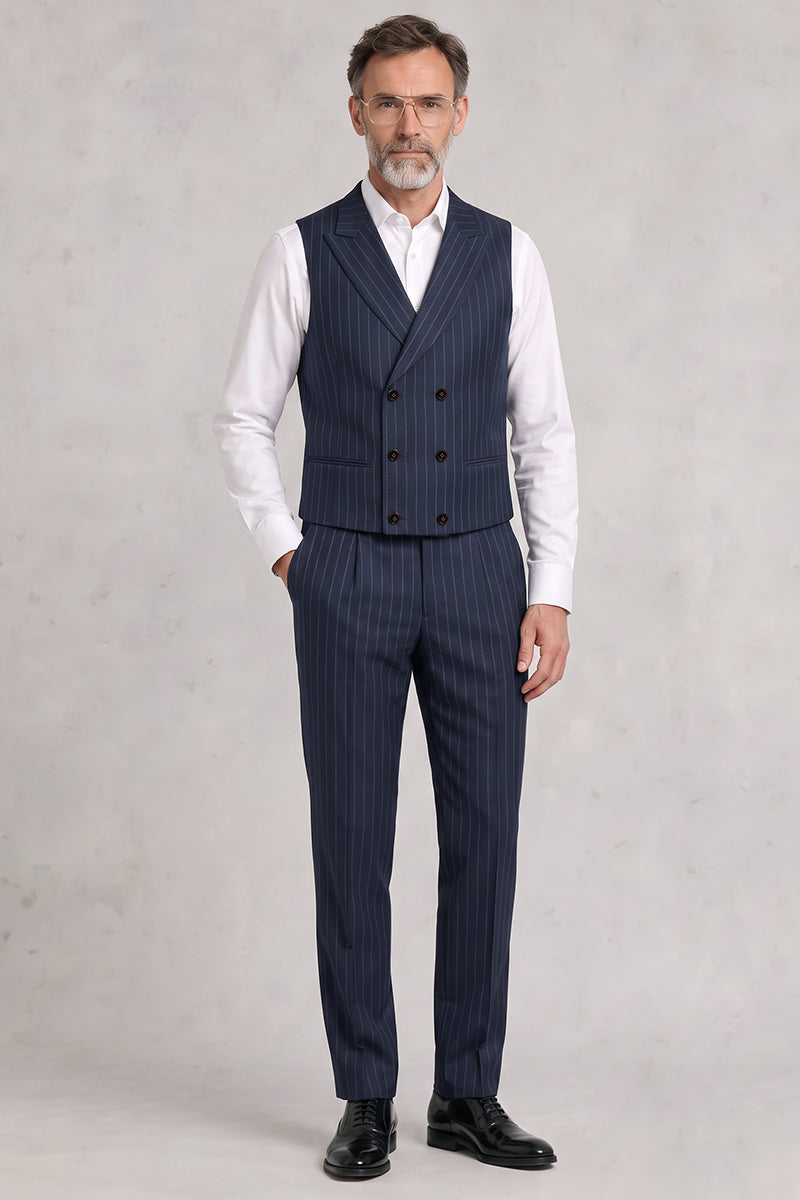 Blue 50% Merino Wool Suit
