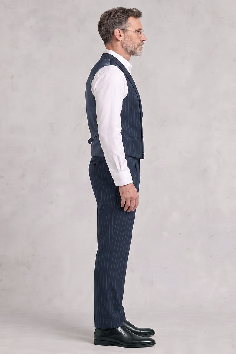 Blue 50% Merino Wool Suit