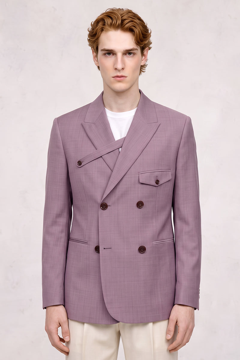 Purple 50% Merino Wool Suit