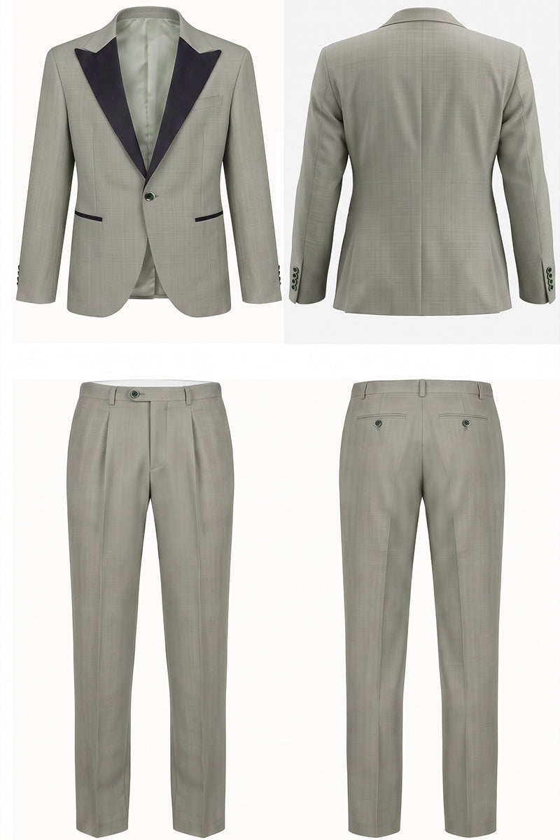 Costume en laine fine d’Australie vert
