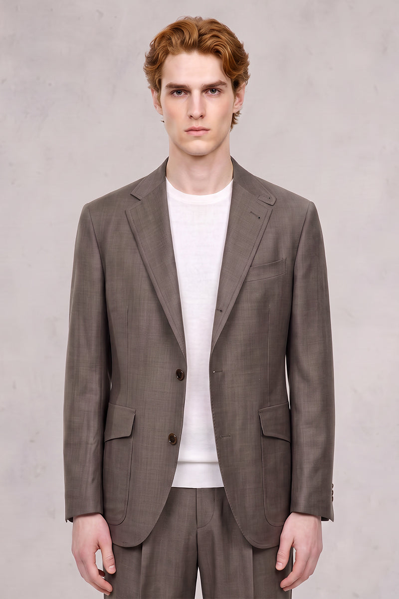 Brown 50% Merino Wool Suit