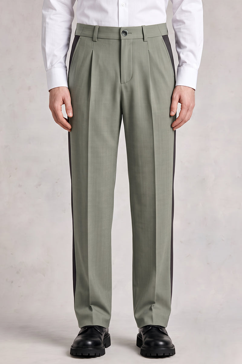 Green 30% Fine Australia Wool Suit Trousers