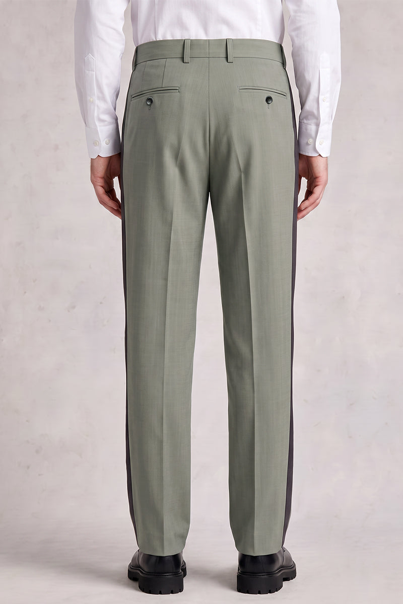 Pantalones de traje de lana fina australiana verde