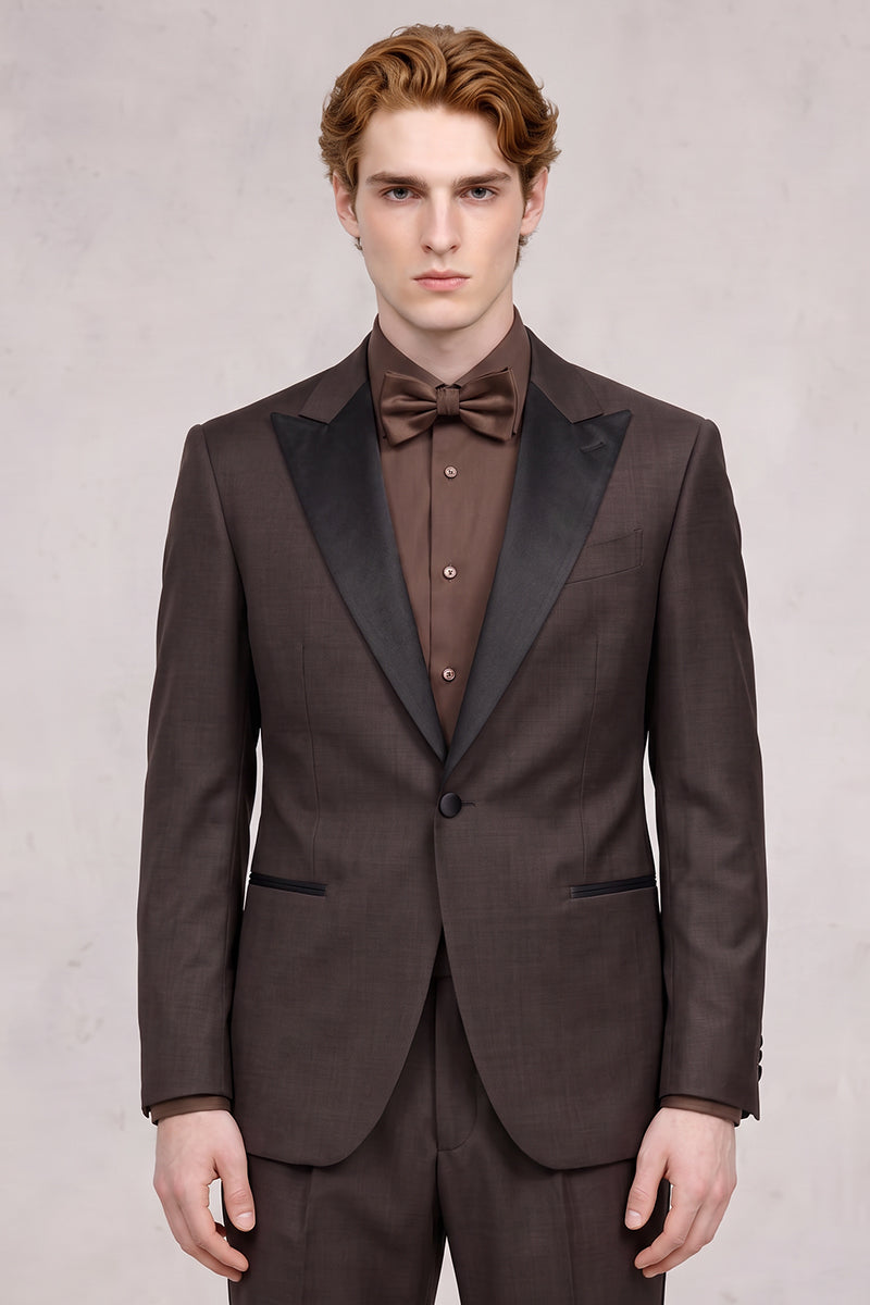 Brown 50% Merino Wool Suit