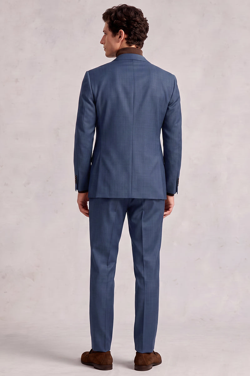 블루 메리노 울 정장