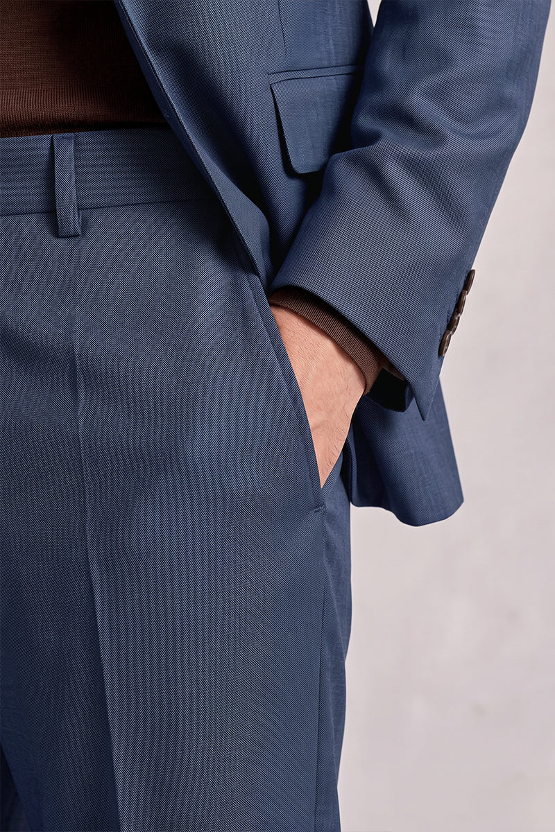 Blaue Merinowollhose