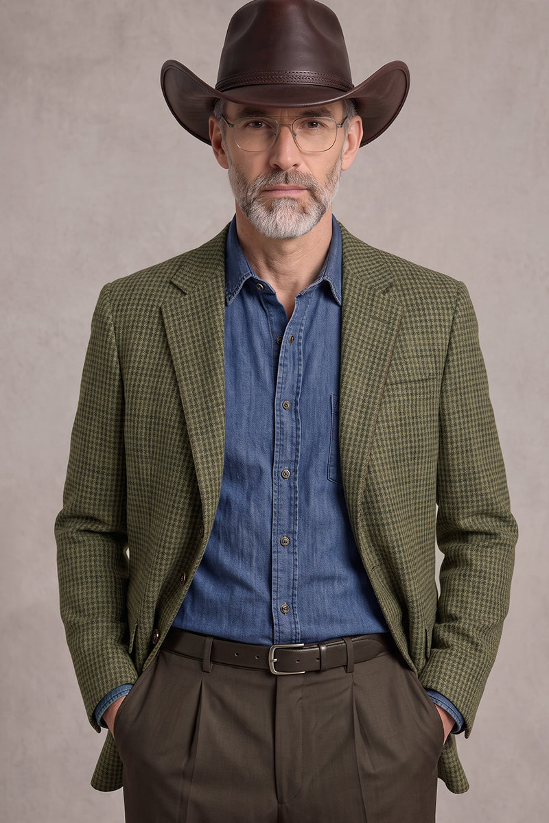 Green 60% Merino Wool Suit