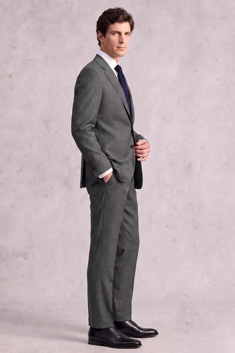 Gray 60% Merino Wool Suit