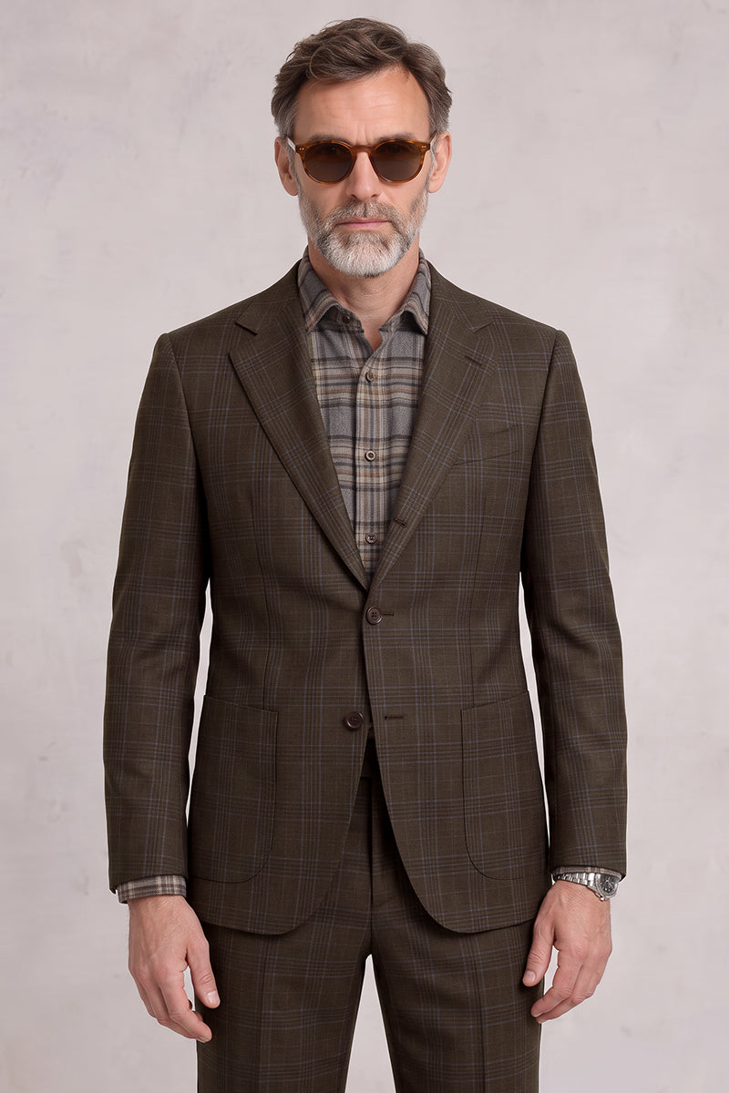 Brown 60% Merino Wool Suit