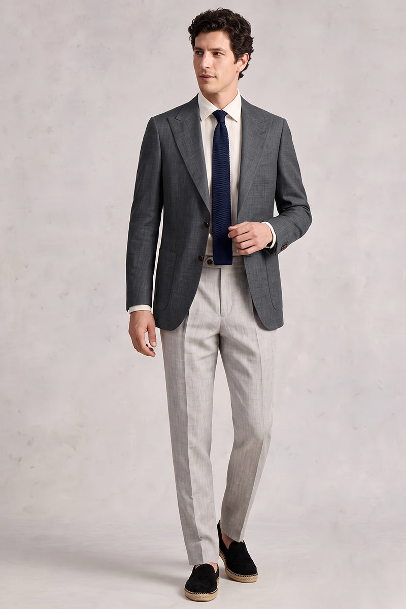 Gray 50% Tencel Wool Suit