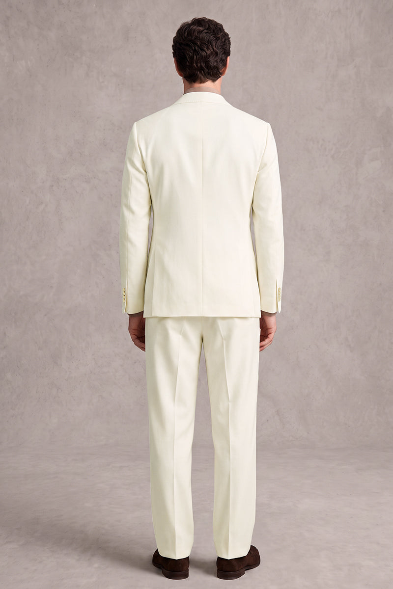 White 50% Merino Wool Suit