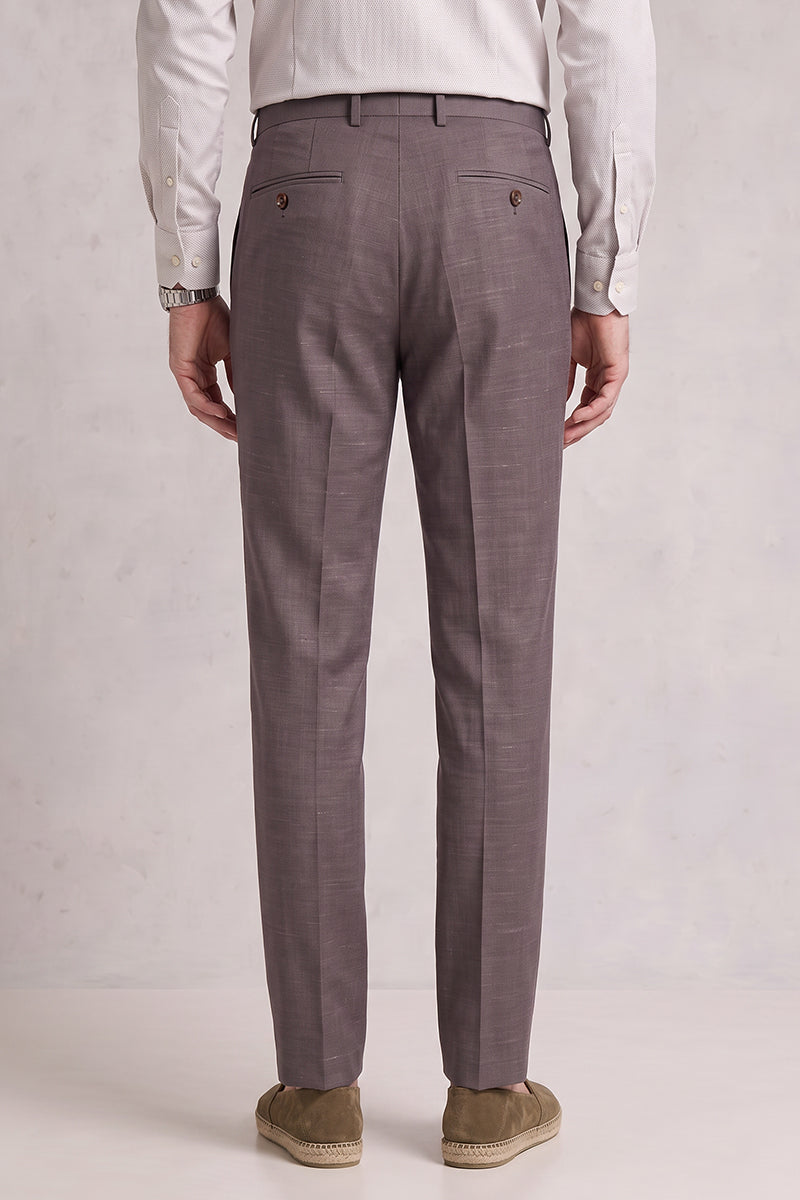 Pantalones de traje de lana Tencel morados