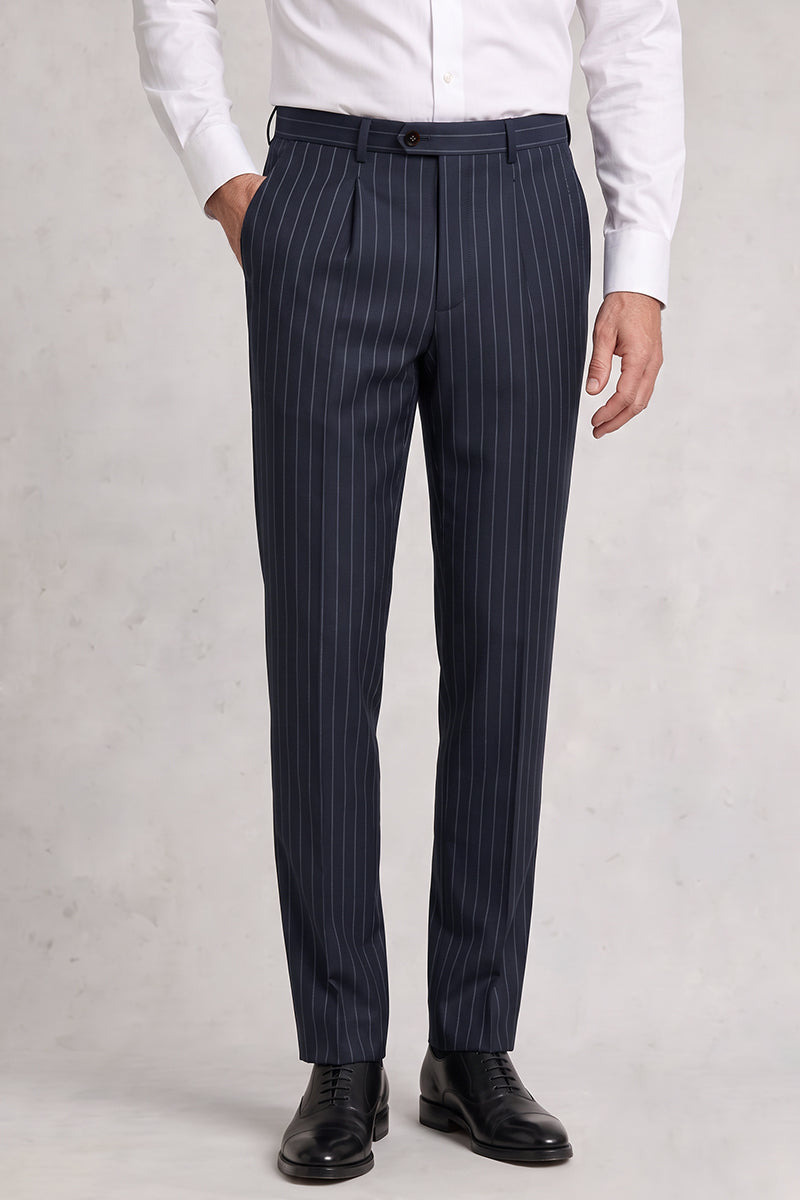 Blue 30% Fine Australia Wool Suit Trousers