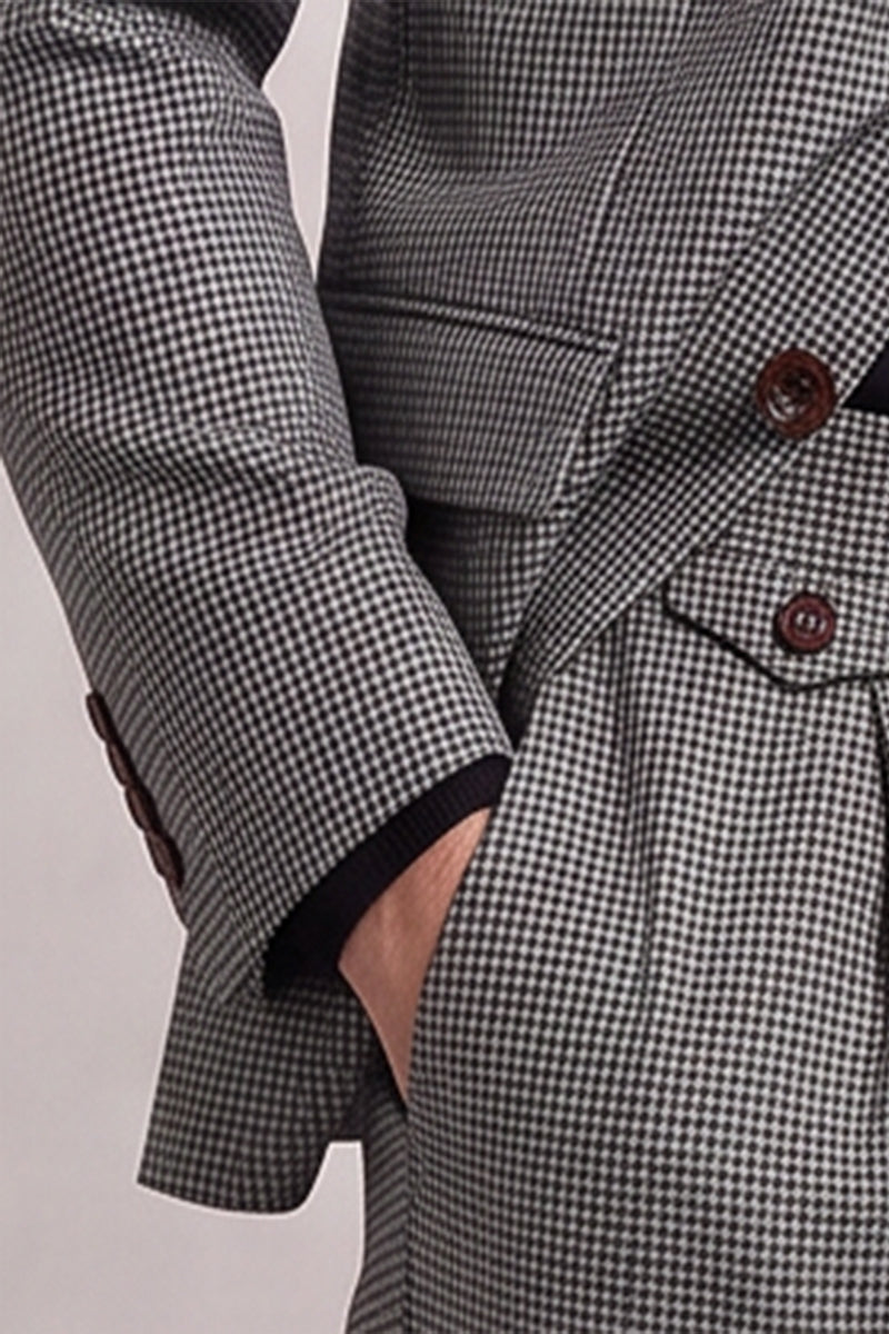 Gray 50% Merino Wool Suit Trousers