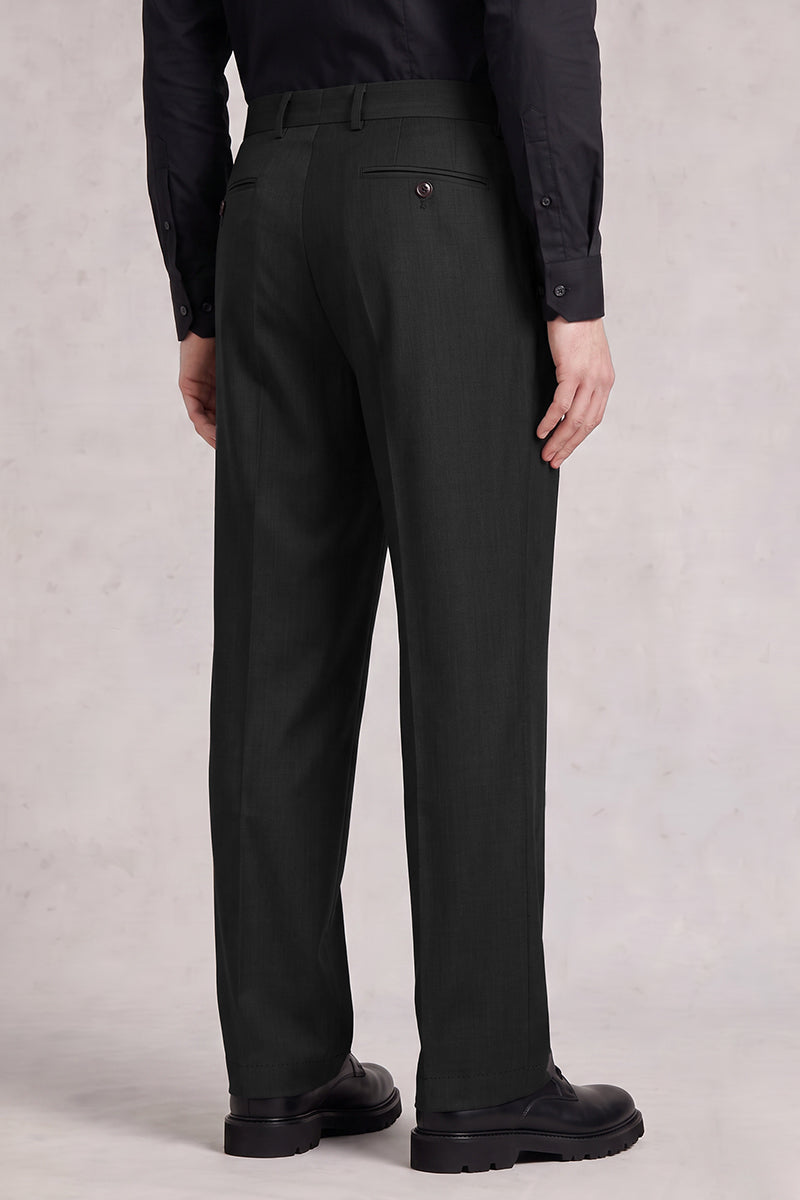 Black 30% Fine Australia Wool Suit Trousers
