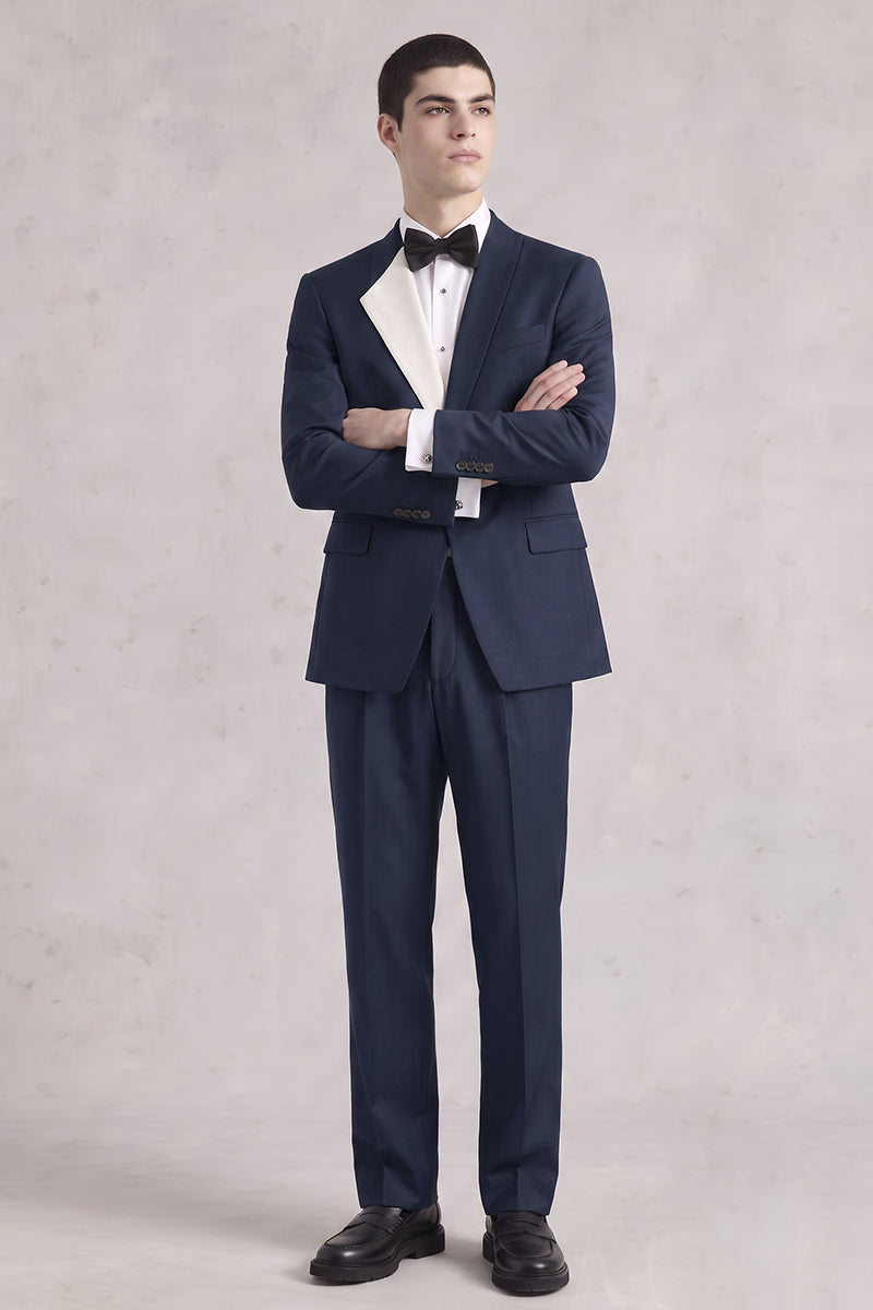 Blue 50% Merino Wool Suit