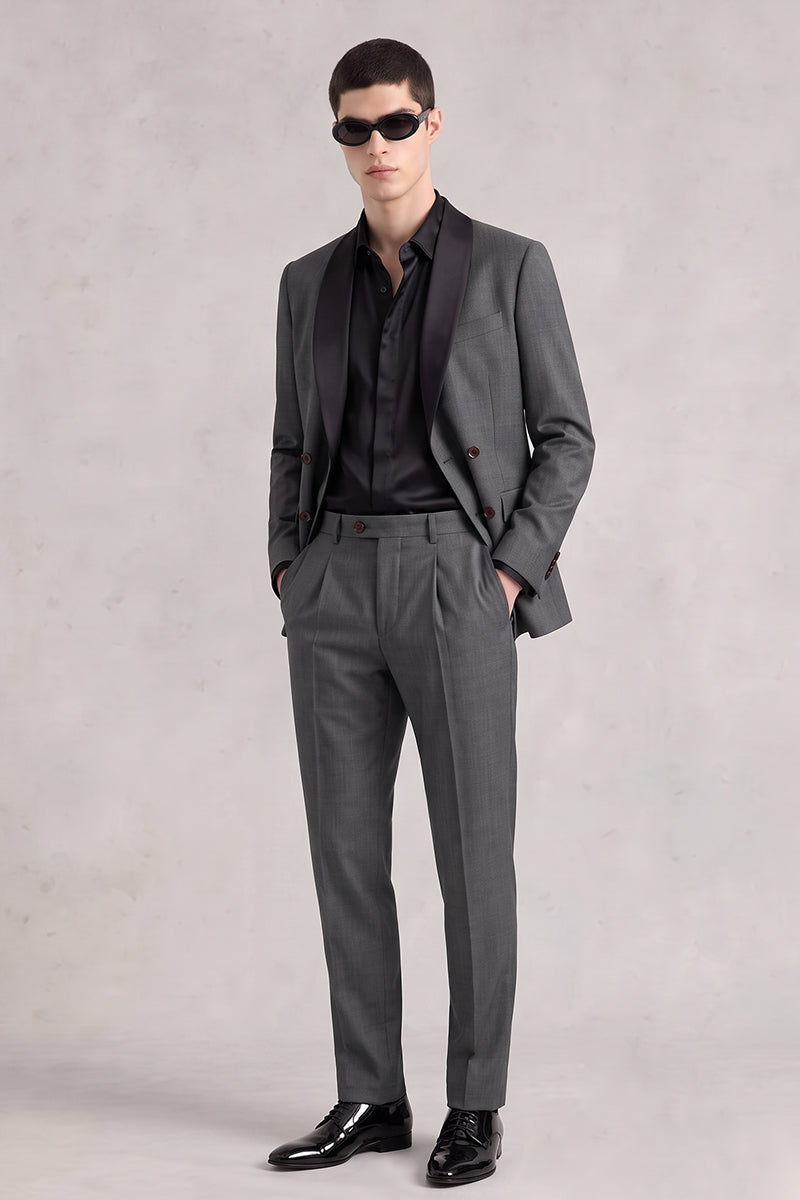 Gray 50% Merino Wool Suit