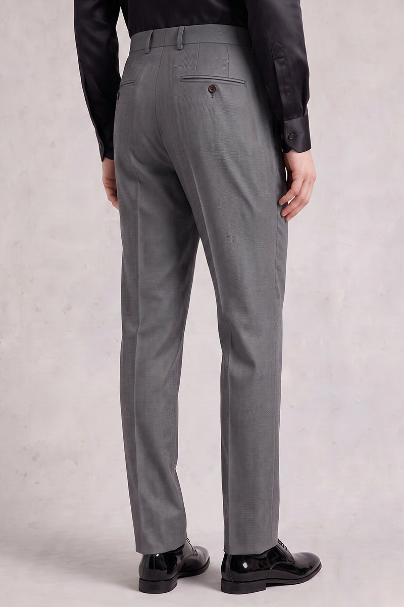 Pantalones de traje de lana merino gris