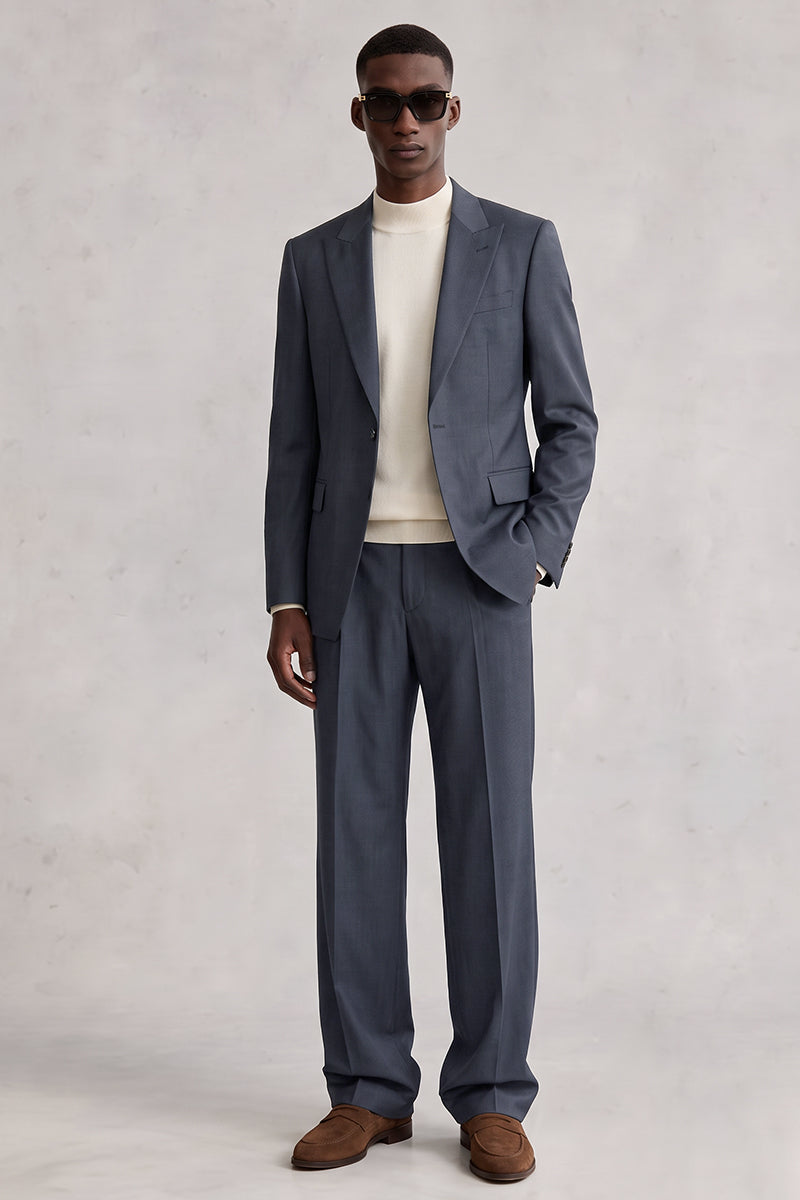 Blue 50% Merino Wool Suit